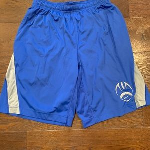 Nike Gym Shorts Football Logo Blue- Size Large